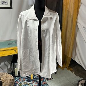 Anne Klein White Linen Jacket with big pockets New With Tags, 0X